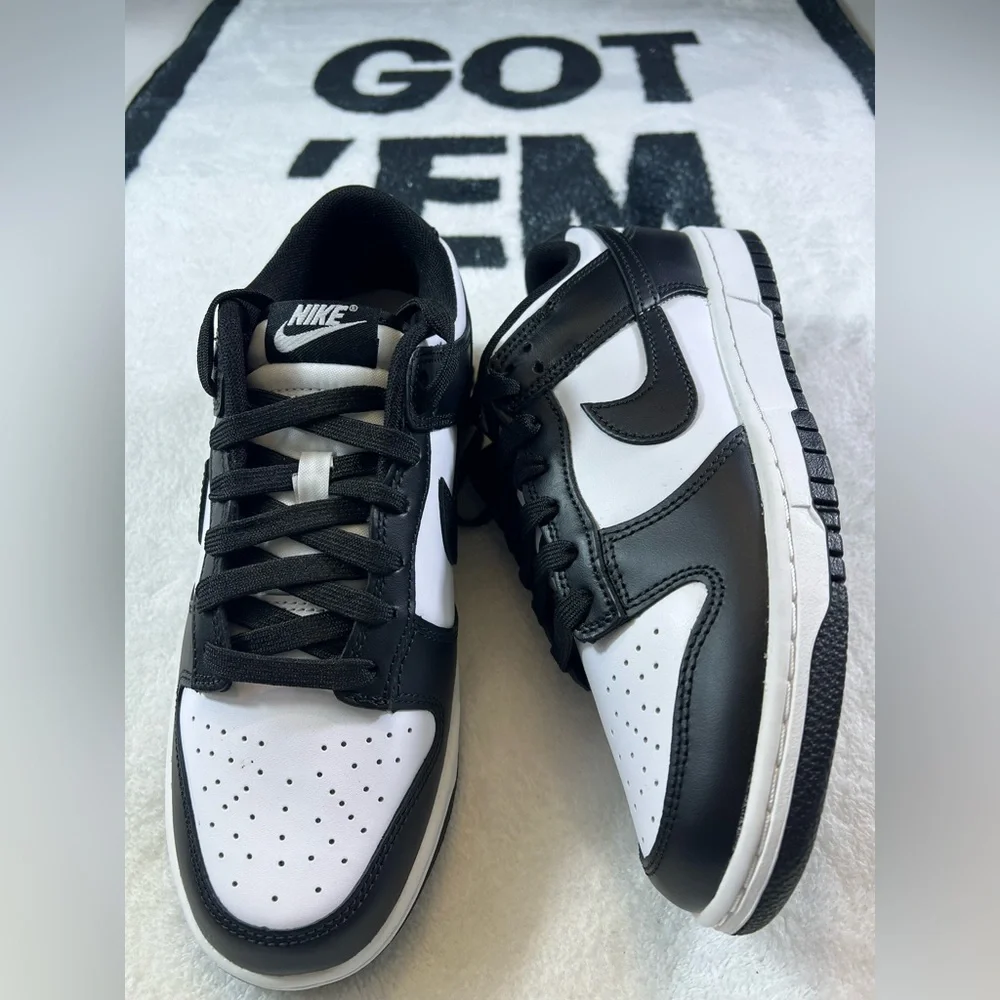 🆕 Nike Dunk Low Retro in White/White/Black Panda Men’s Size: 7 With Original Box - Picture 5 of 17